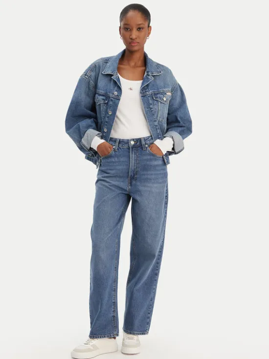 Calvin Klein Jeans Jeansy LV047E626G Niebieski Barrel Fit