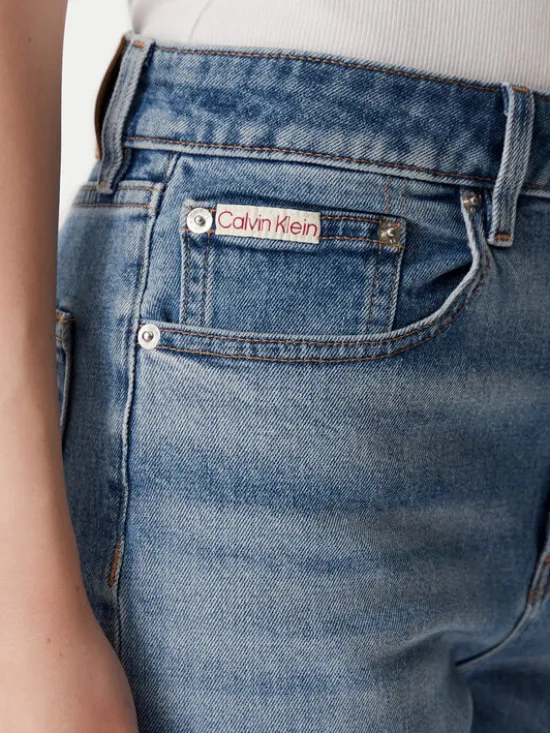 Calvin Klein Jeans Jeansy LV047F951G Niebieski Mom Fit
