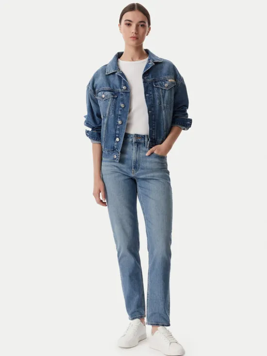 Calvin Klein Jeans Jeansy LV047F951G Niebieski Mom Fit