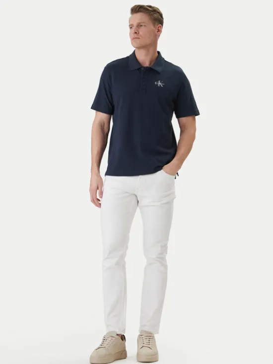 Calvin Klein Jeans Jeansy LV04RF751G Écru Slim Fit