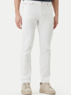 Calvin Klein Jeans Jeansy LV04RF751G Écru Slim Fit