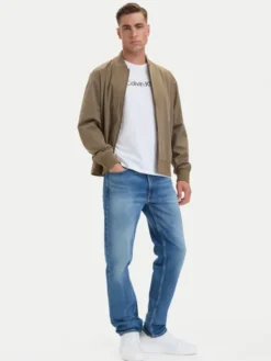 Calvin Klein Jeans Jeansy LV04RH743G Niebieski Straight Fit