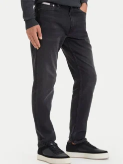 Calvin Klein Jeans Jeansy LV04RF947G Czarny Tapered Fit