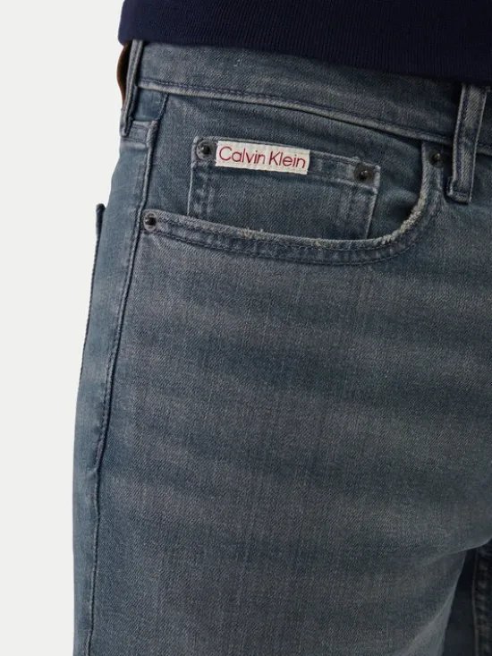Calvin Klein Jeans Jeansy LV04RF700G Szary Slim Fit