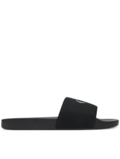 Calvin Klein Jeans Klapki Slide Monologo Cv YM0YM01367 Czarny