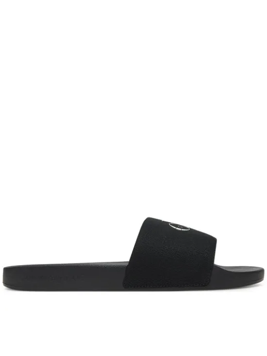 Calvin Klein Jeans Klapki Slide Monologo Cv YM0YM01367 Czarny