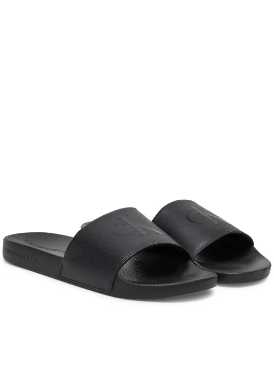 Calvin Klein Jeans Klapki Slide Aop Print YM0YM01269 Czarny