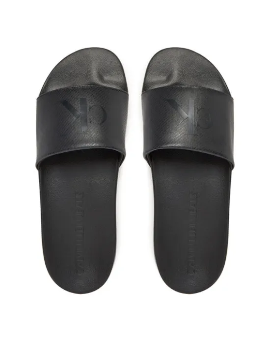 Calvin Klein Jeans Klapki Slide Aop Print YM0YM01269 Czarny