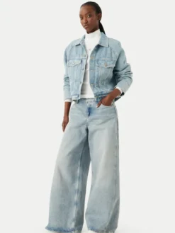 Calvin Klein Jeans Kurtka jeansowa LV047G726G Niebieski jasny Boxy Fit