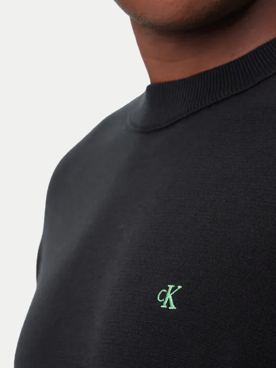Calvin Klein Jeans Sweter LV04RC309G Czarny Regular Fit