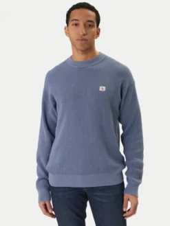 Calvin Klein Jeans Sweter LV04RD313G Niebieski Regular Fit