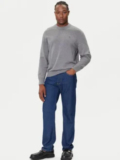 Calvin Klein Jeans Sweter LV04RC309G Szary Regular Fit