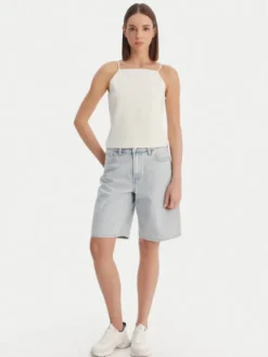 Calvin Klein Jeans Szorty jeansowe LV047F673G Czarny Loose Fit