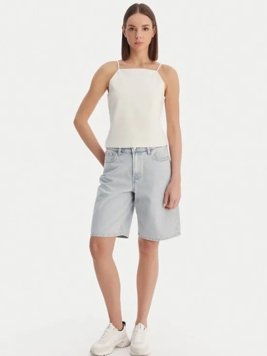 Calvin Klein Jeans Szorty jeansowe LV047F673G Czarny Loose Fit