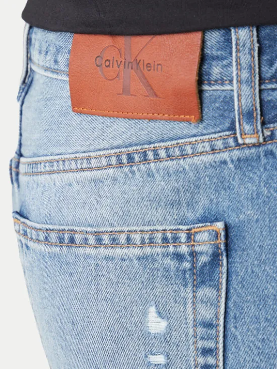 Calvin Klein Jeans Szorty jeansowe LV04RF790G Niebieski Slim Fit