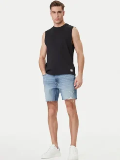 Calvin Klein Jeans Szorty jeansowe LV04RF790G Niebieski Slim Fit
