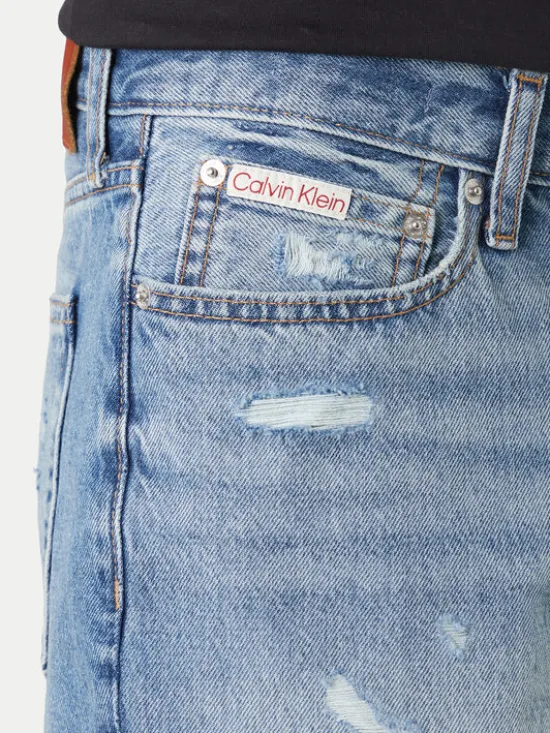 Calvin Klein Jeans Szorty jeansowe LV04RF790G Niebieski Slim Fit
