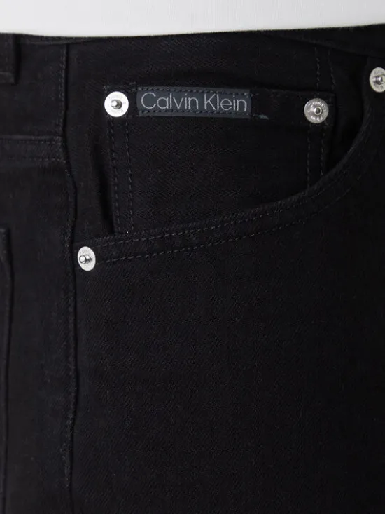 Calvin Klein Jeans Szorty jeansowe 90's LV04RF794G Czarny Slim Fit