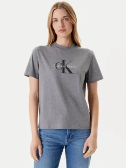 Calvin Klein Jeans T-Shirt Hero Classic LV047B865G Szary Regular Fit
