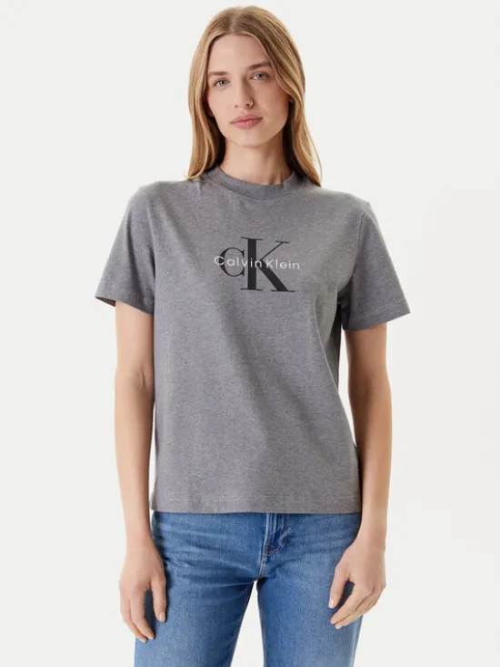 Calvin Klein Jeans T-Shirt Hero Classic LV047B865G Szary Regular Fit