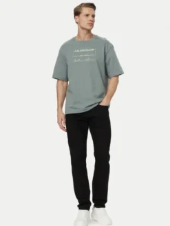 Calvin Klein Jeans T-Shirt LV04RE827G Szary Regular Fit