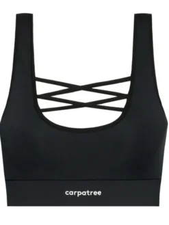 Carpatree Biustonosz sportowy Cross String Bra C-CSSB Czarny