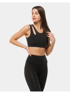 Carpatree Biustonosz sportowy Fleur bra Czarny