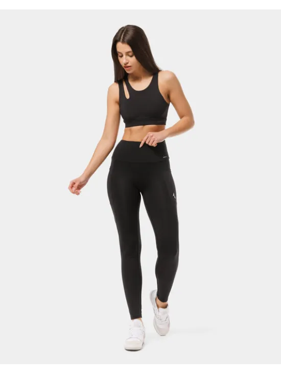 Carpatree Biustonosz sportowy Fleur bra Czarny