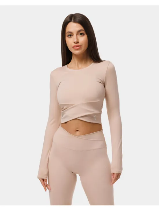 Carpatree Top Crossover top Beżowy Fitted Fit