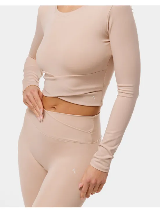 Carpatree Top Crossover top Beżowy Fitted Fit