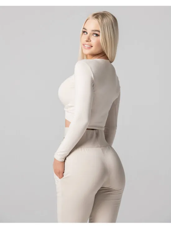 Carpatree Top TopGaia Beżowy Fitted Fit