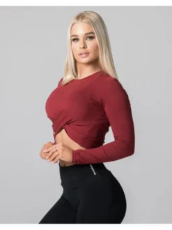 Carpatree Top TopGaia Bordowy Fitted Fit