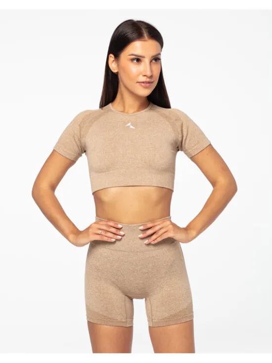 Carpatree Top Vibe Top Beżowy Fitted Fit