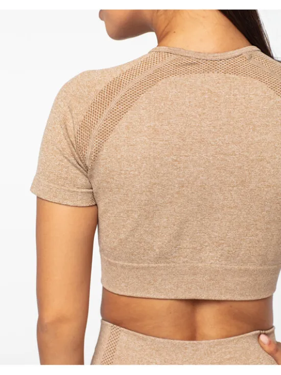 Carpatree Top Vibe Top Beżowy Fitted Fit