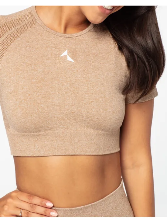 Carpatree Top Vibe Top Beżowy Fitted Fit