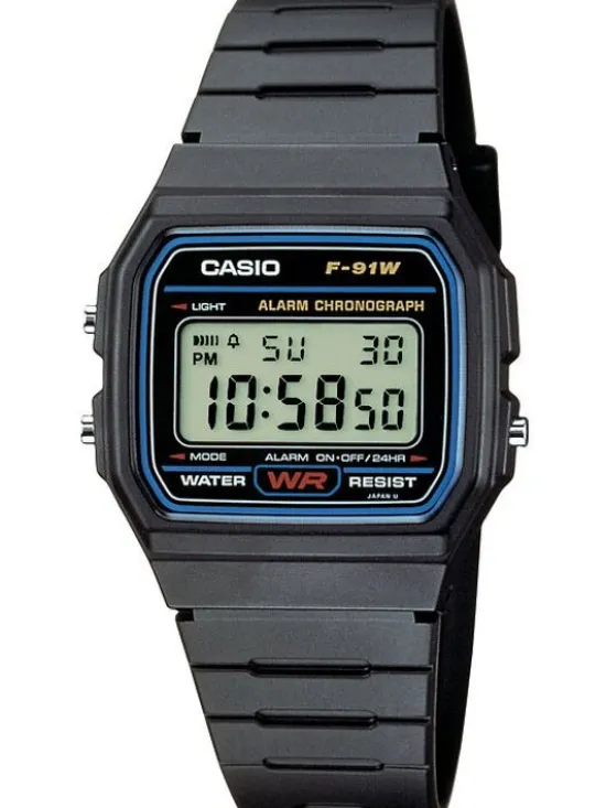 Casio Zegarek F-91W-1YEF Czarny