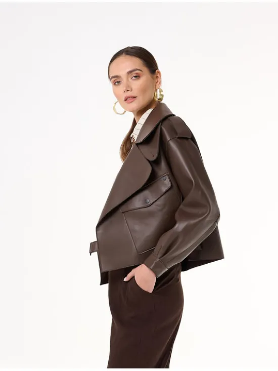 Castellani Ramoneska Ramoneska Josepha Brązowy Regular Fit