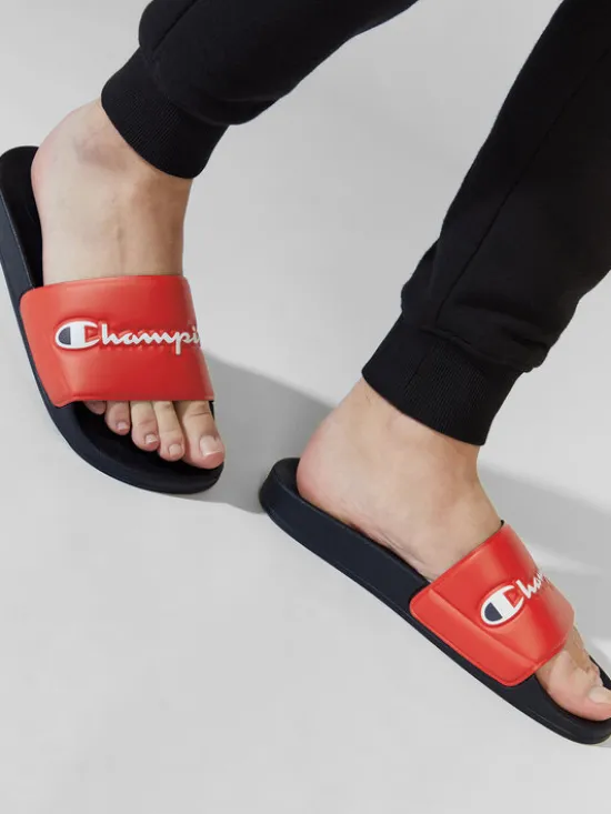 Champion Klapki Slide Varsity S21993-CHA-RS001 Czerwony