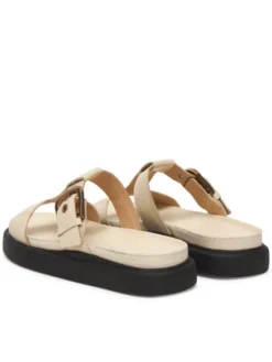 Clarks Klapki Aristella West 26185812 Écru