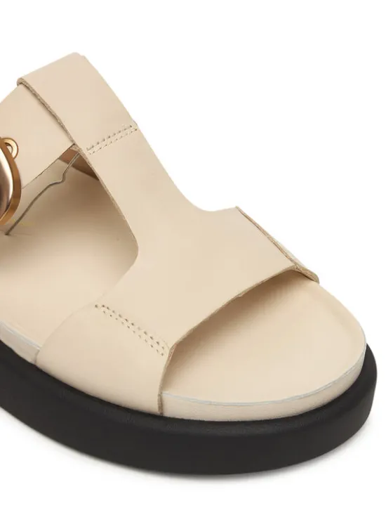 Clarks Klapki Aristella West 26185812 Écru
