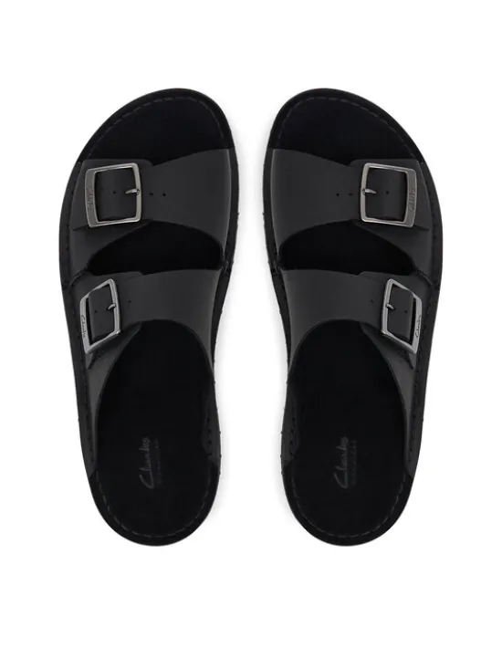 Clarks Klapki Solsbury Strap 26180885 Czarny