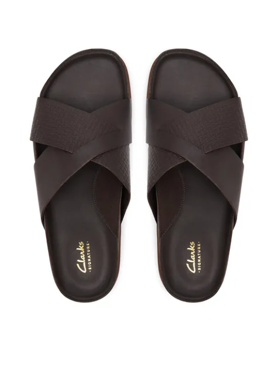 Clarks Klapki Torford Cross 26180888 Brązowy