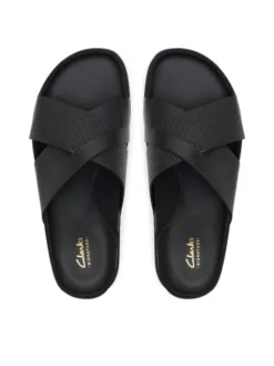 Clarks Klapki Torford Cross 26181382 Czarny