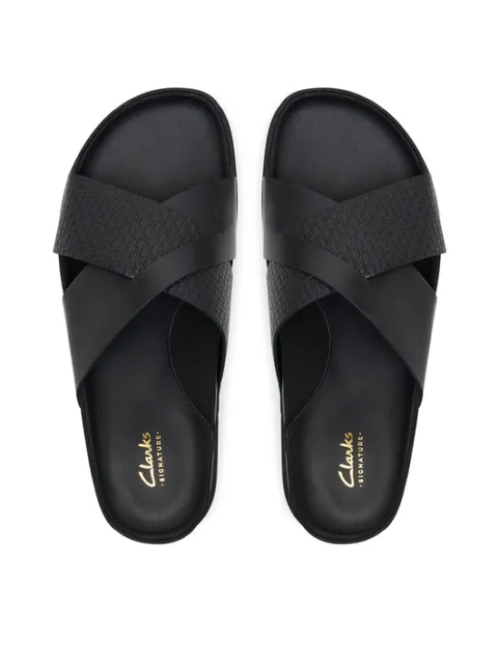 Clarks Klapki Torford Cross 26181382 Czarny