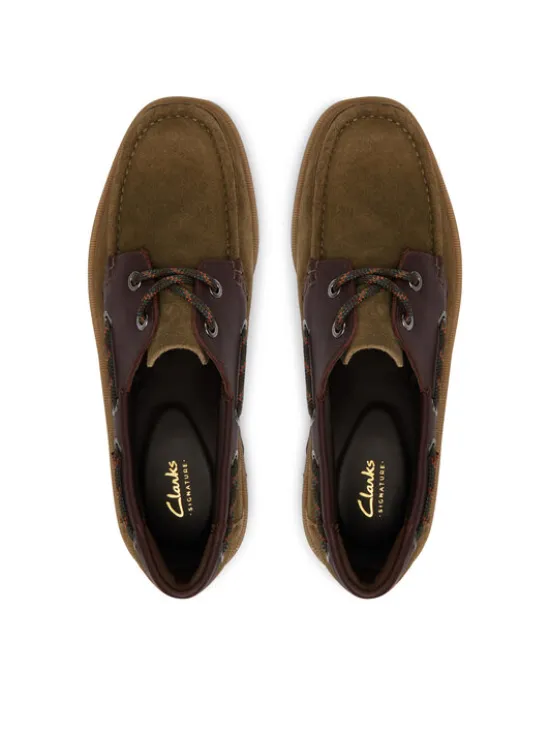 Clarks Loafersy Cleyhill Boat 26186180 Khaki