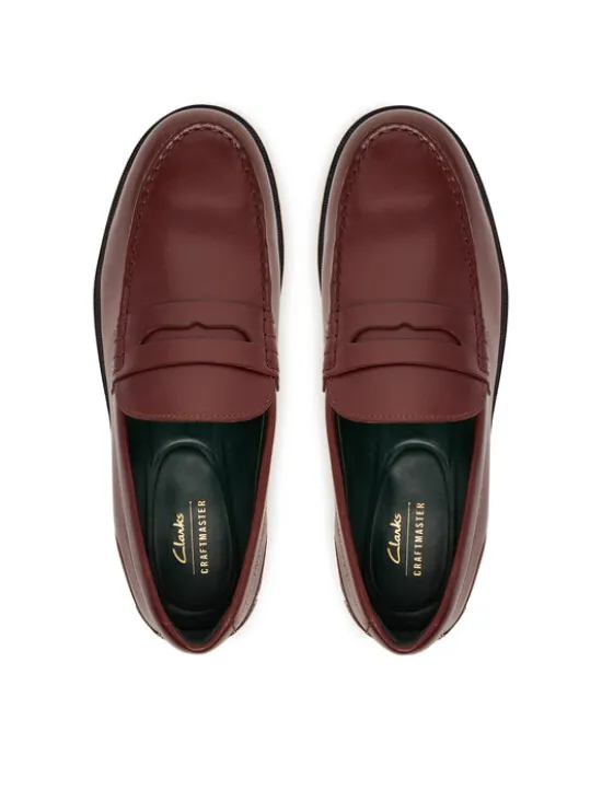 Clarks Mokasyny CraftJames Lo 26183358 Bordowy