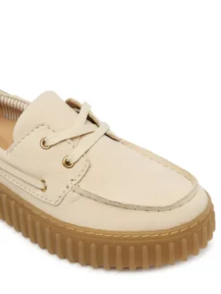 Clarks Półbuty Torhill Boat 26186302 Écru