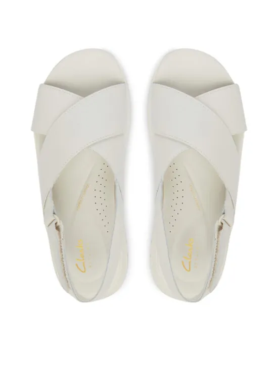 Clarks Sandały DashLite Wish 26186583 Biały