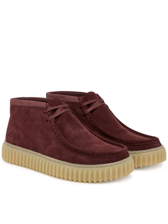 Clarks Trzewiki Torhill Hi 26183423 Bordowy