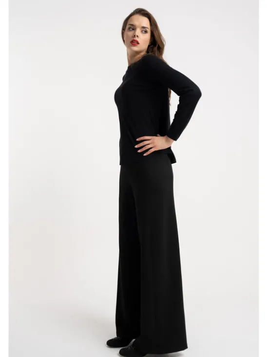 CLICK Bluzka 10-6962 Czarny Fitted Fit